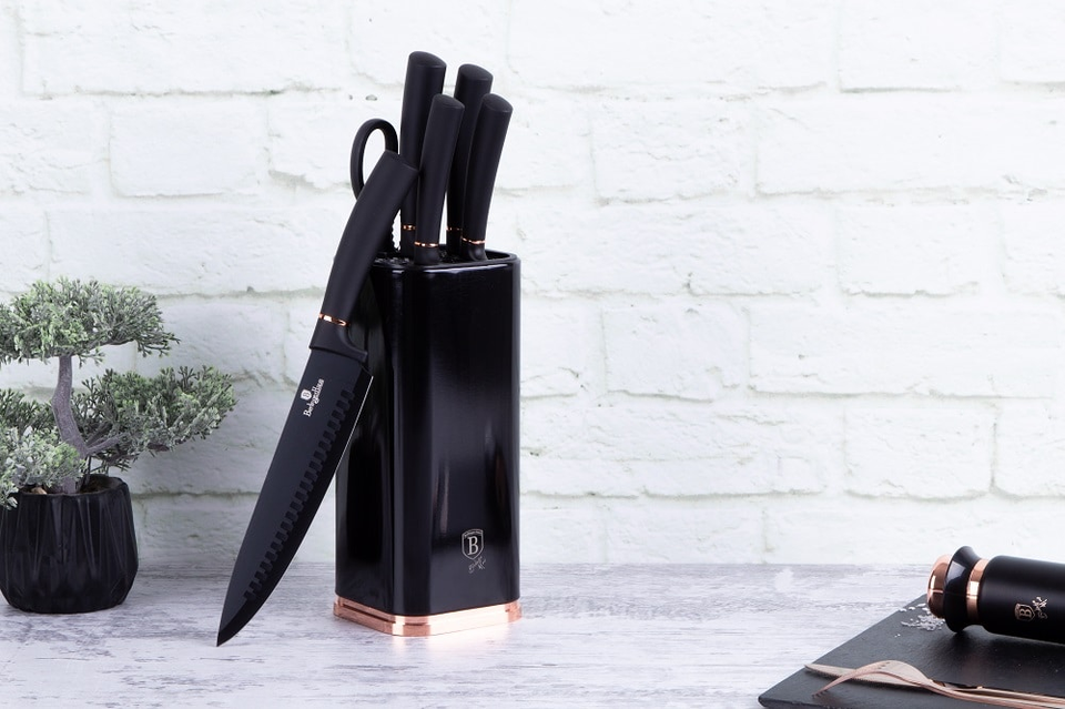 7-Piece Knife Set with Stand Berlinger Haus BH/2422 Black