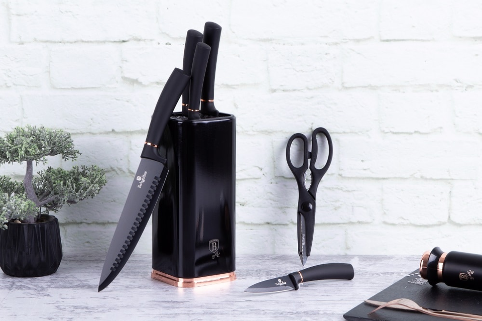 7-Piece Knife Set with Stand Berlinger Haus BH/2422 Black