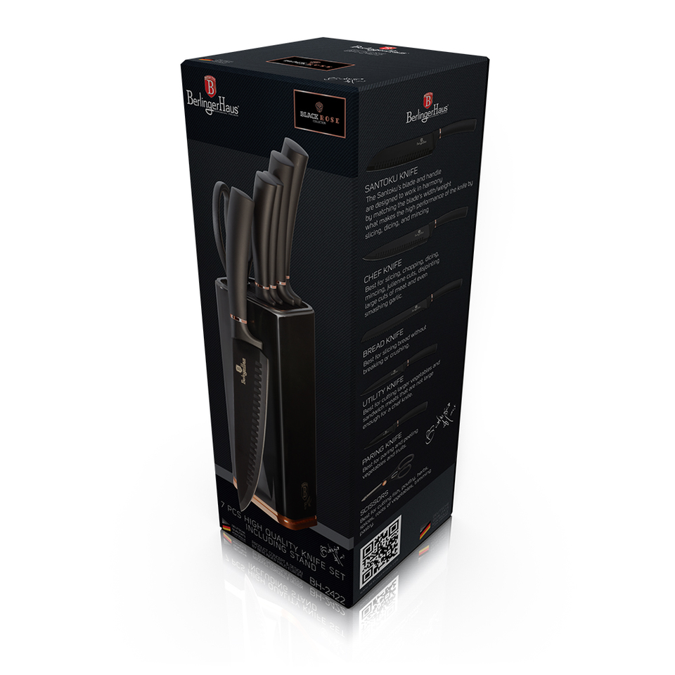 7-Piece Knife Set with Stand Berlinger Haus BH/2422 Black