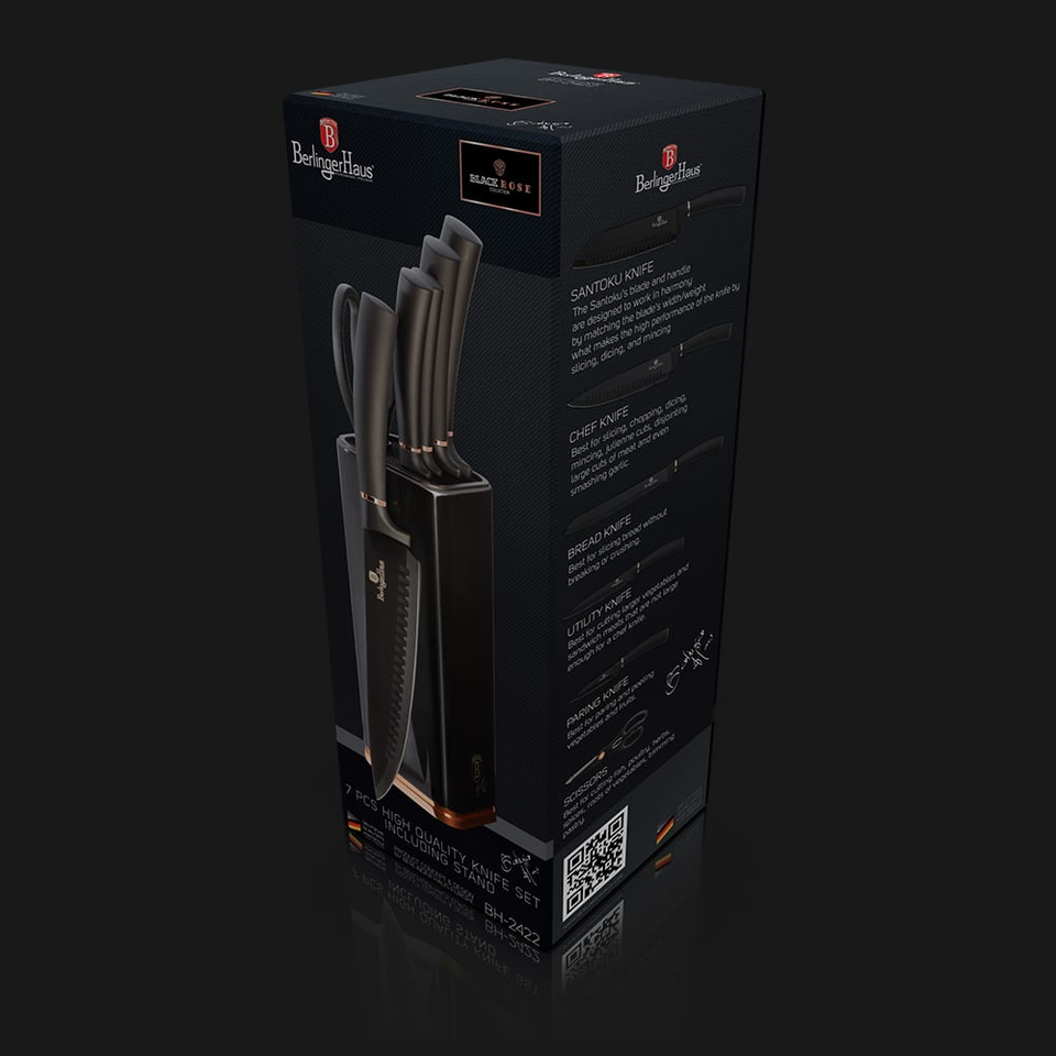 7-Piece Knife Set with Stand Berlinger Haus BH/2422 Black