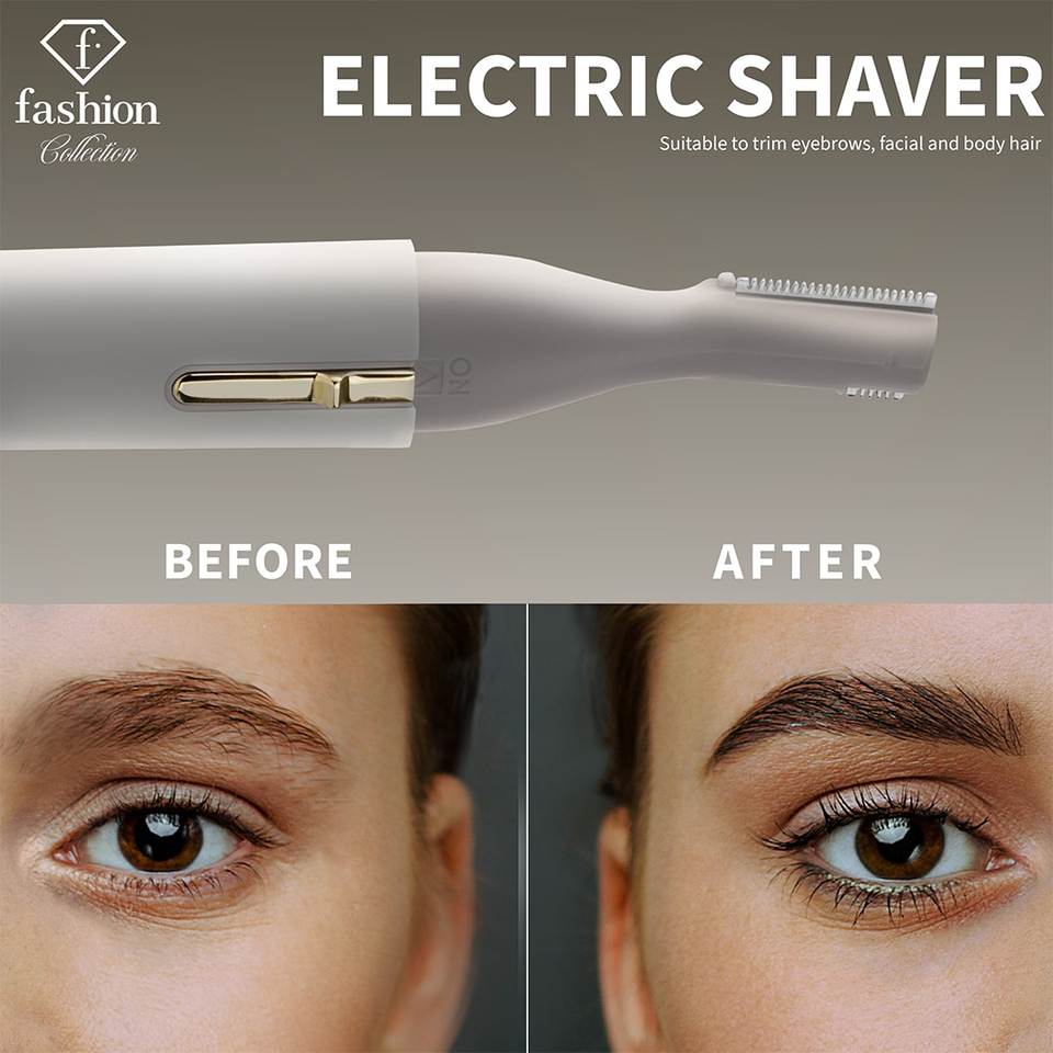 Heated Eyelash Curler & Electric Shaver 2-in-1 Cream / Gold – Berlinger Haus FTV0135