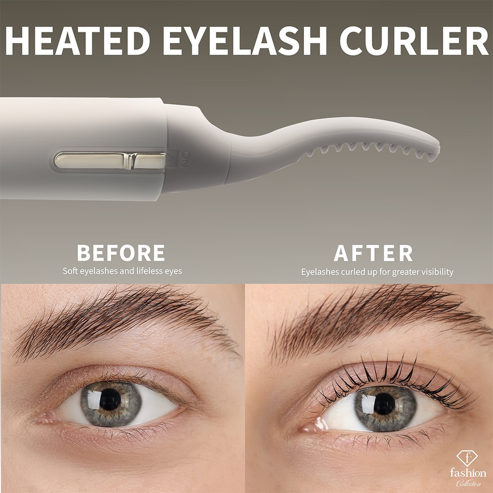 Heated Eyelash Curler & Electric Shaver 2-in-1 Cream / Gold – Berlinger Haus FTV0135
