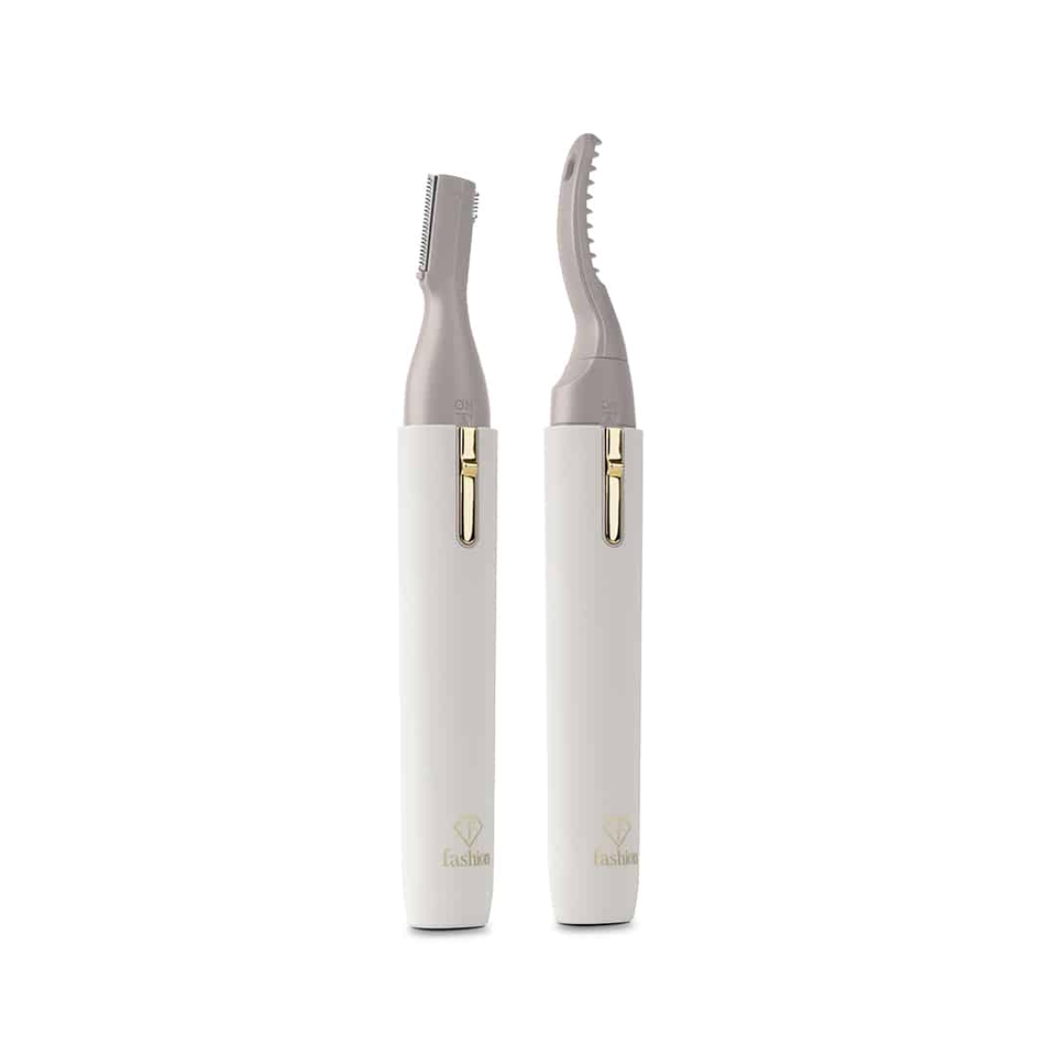 Heated Eyelash Curler & Electric Shaver 2-in-1 Cream / Gold – Berlinger Haus FTV0135
