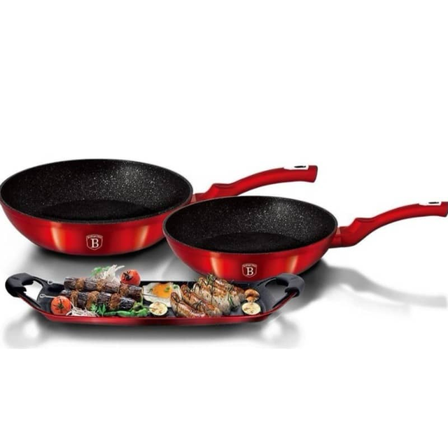 Frying Pan Set Berlinger Haus BH/1668 Metallic Burgundy Line