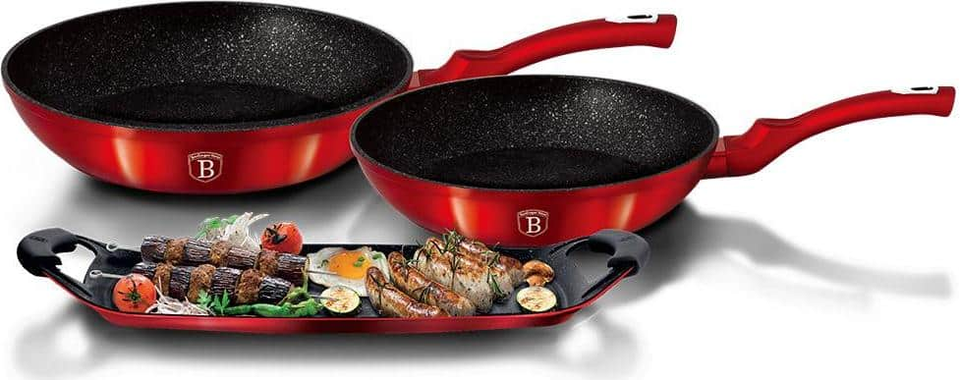 Frying Pan Set Berlinger Haus BH/1668 Metallic Burgundy Line