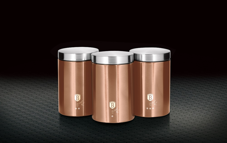 Kitchen Canister Set Berlinger Haus BH/1605 Rose Gold Collection