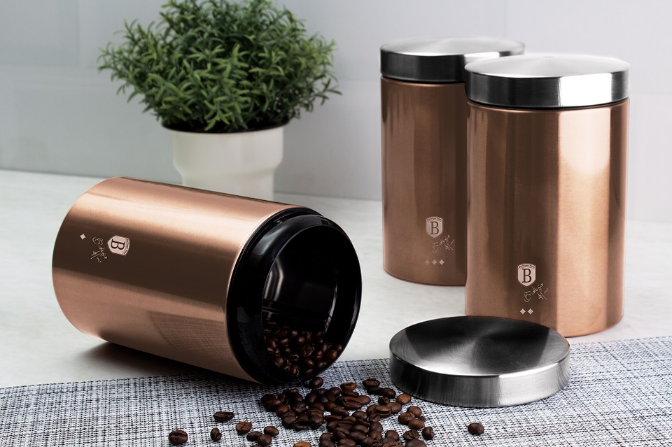 Kitchen Canister Set Berlinger Haus BH/1605 Rose Gold Collection