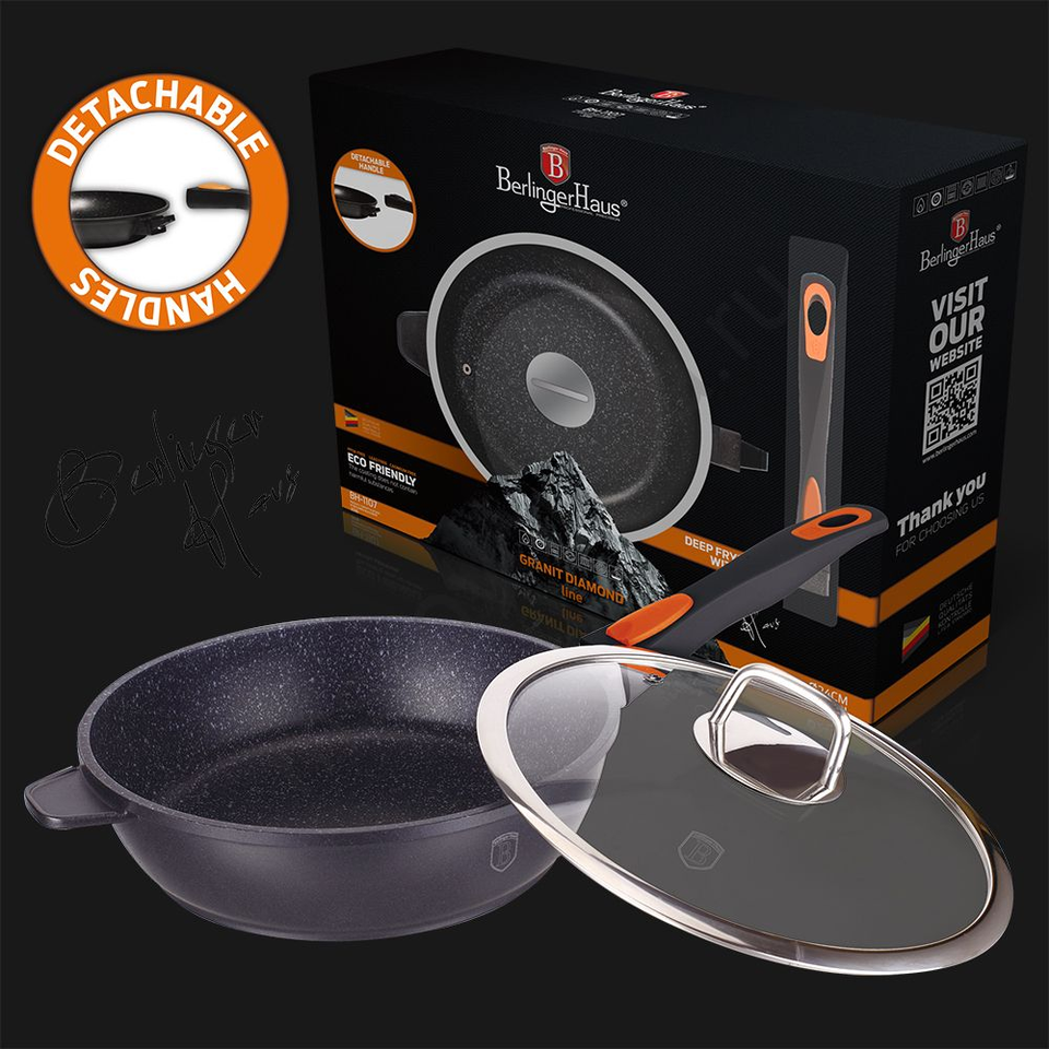 Deep Frying Pan 24 cm Berlinger Haus BH1107N Granite Diamond