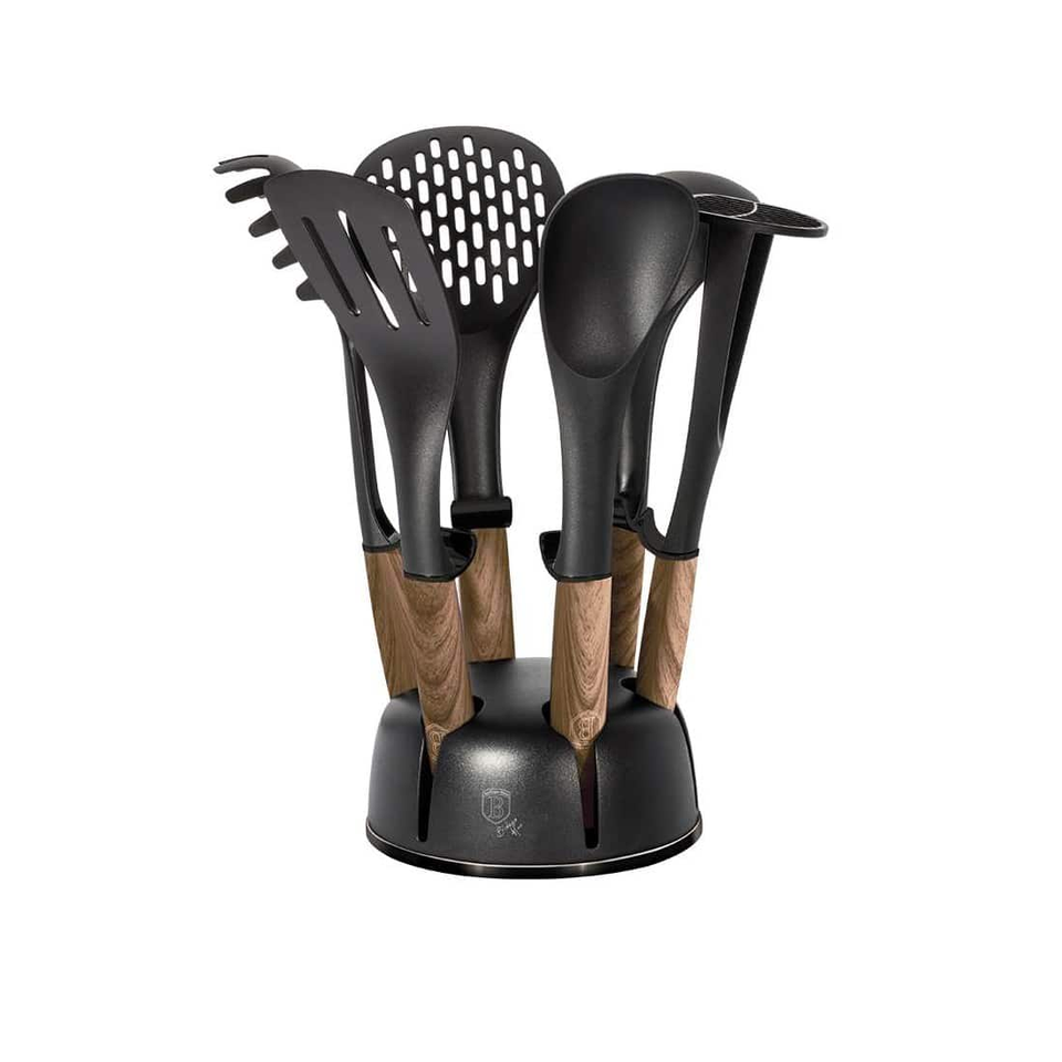 Kitchen Utensils with Stand Berlinger Haus BH/6220 Ebony Maple Collection
