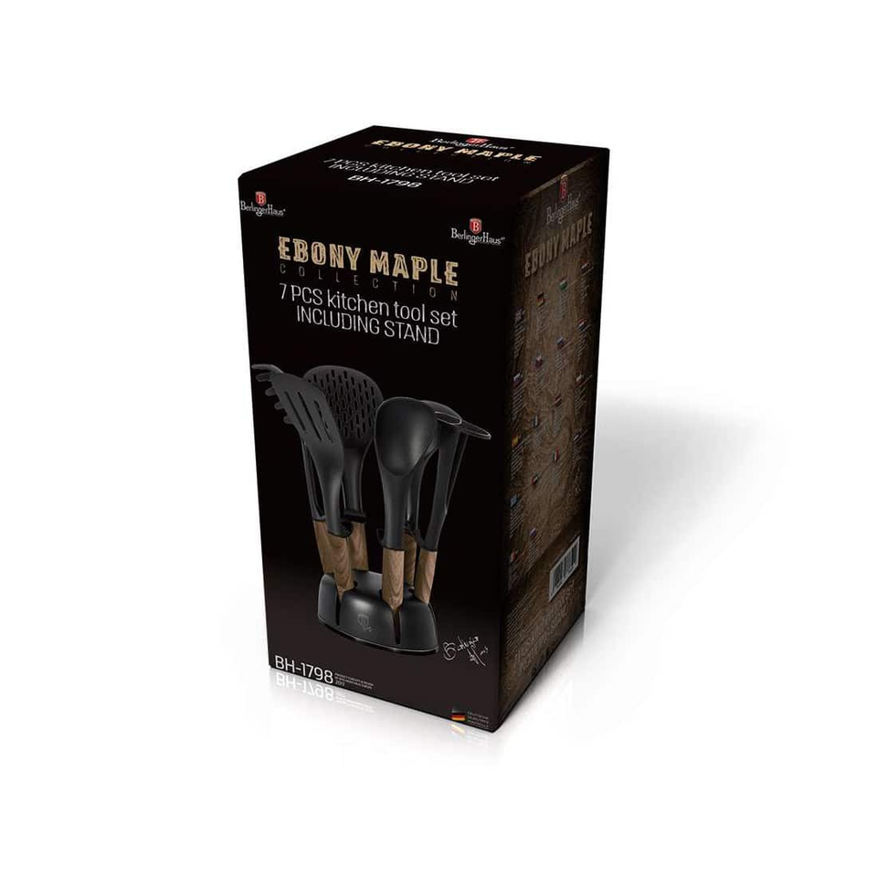 Kitchen Utensils with Stand Berlinger Haus BH/6220 Ebony Maple Collection