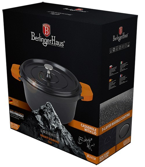 Casserole 24 cm Berlinger Haus BH/1378 Granite Diamond Line