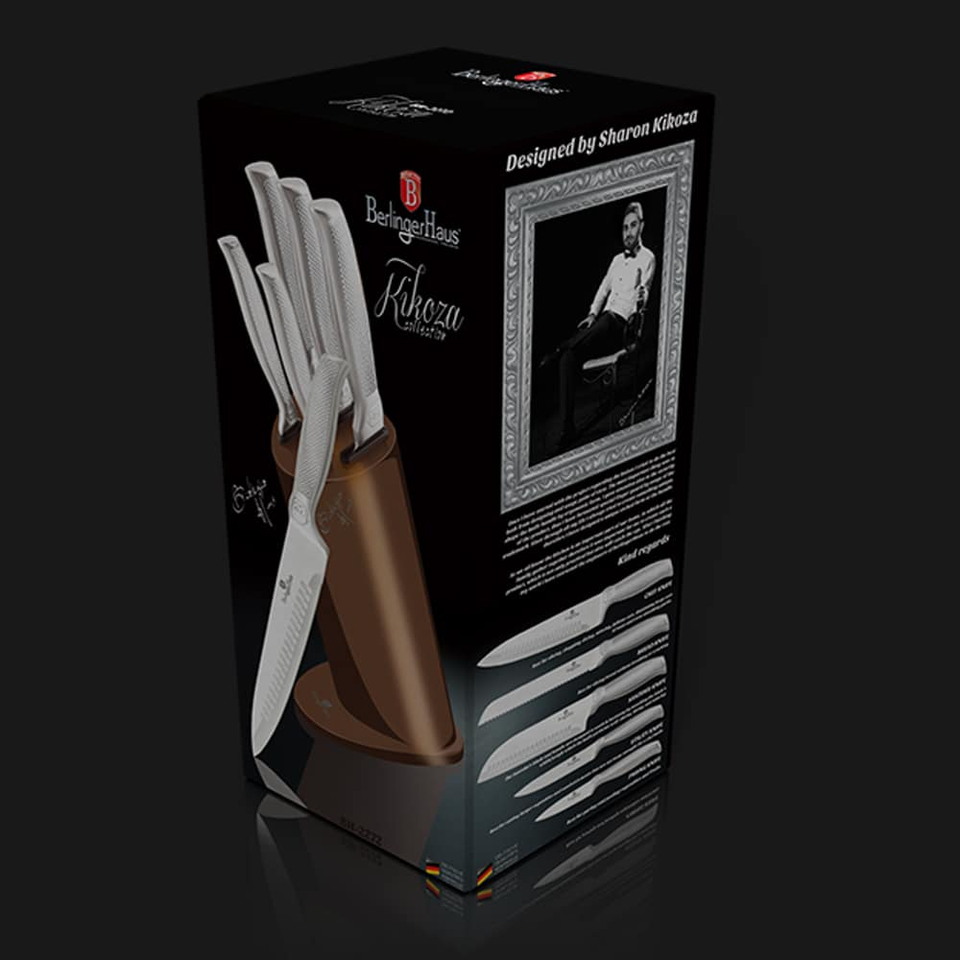 6-Piece Knife Set Berlinger Haus BH2272 Rose Gold Collection