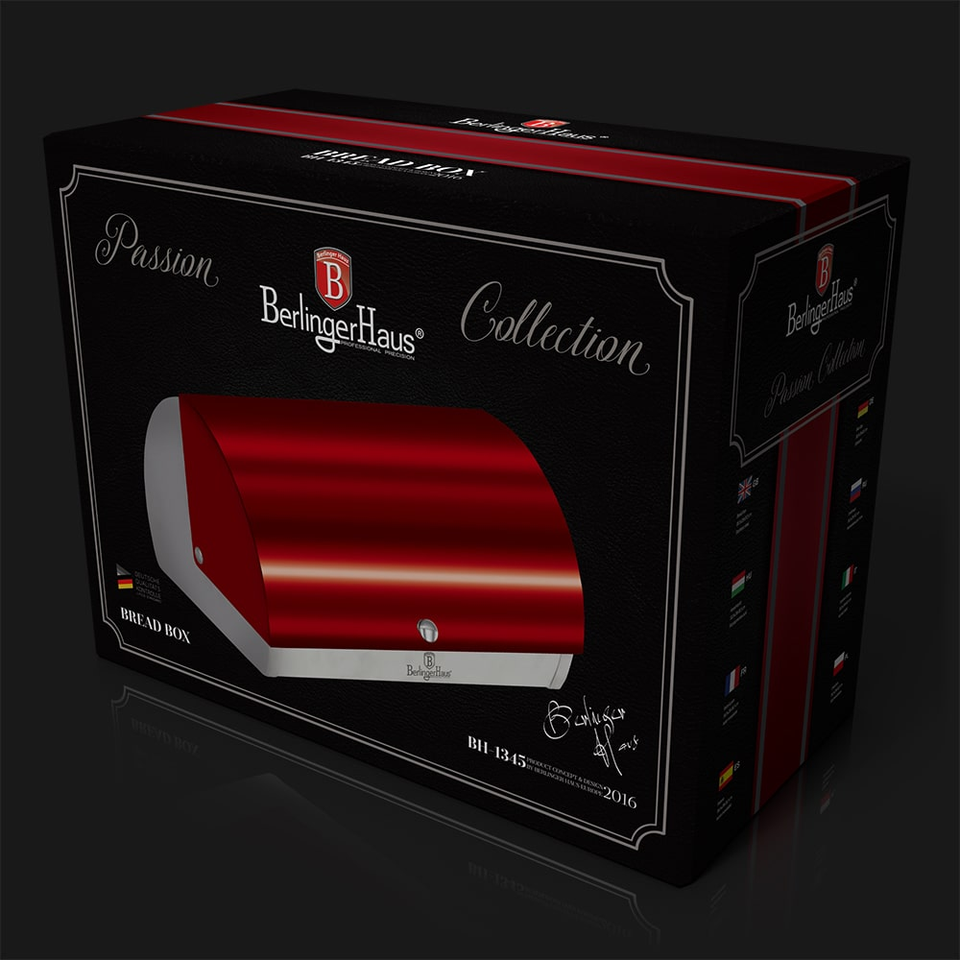 Bread Box Berlinger Haus BH/1345 Burgundy Collection