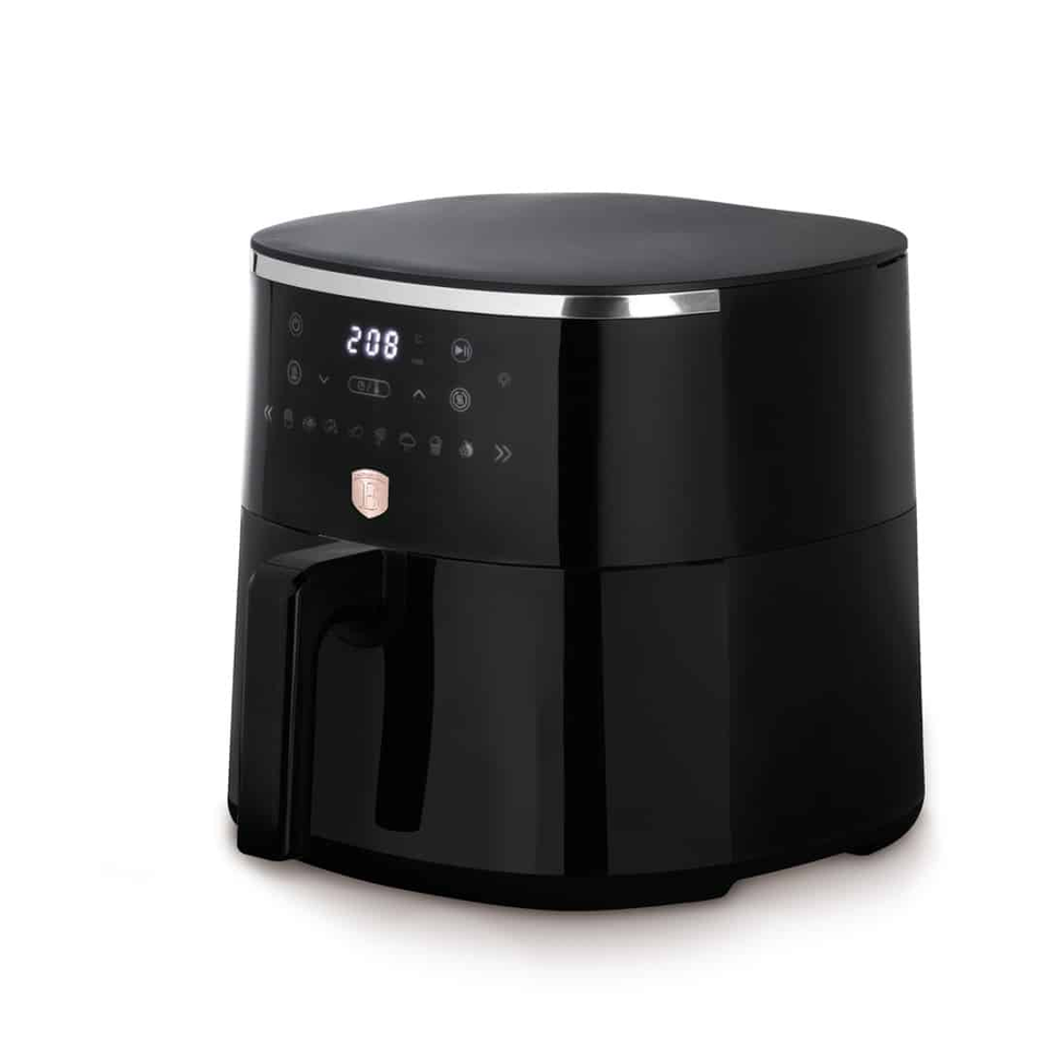 Air Fryer 6.15L with Visible Window, Black–Rose Gold – Berlinger Haus LPBH237