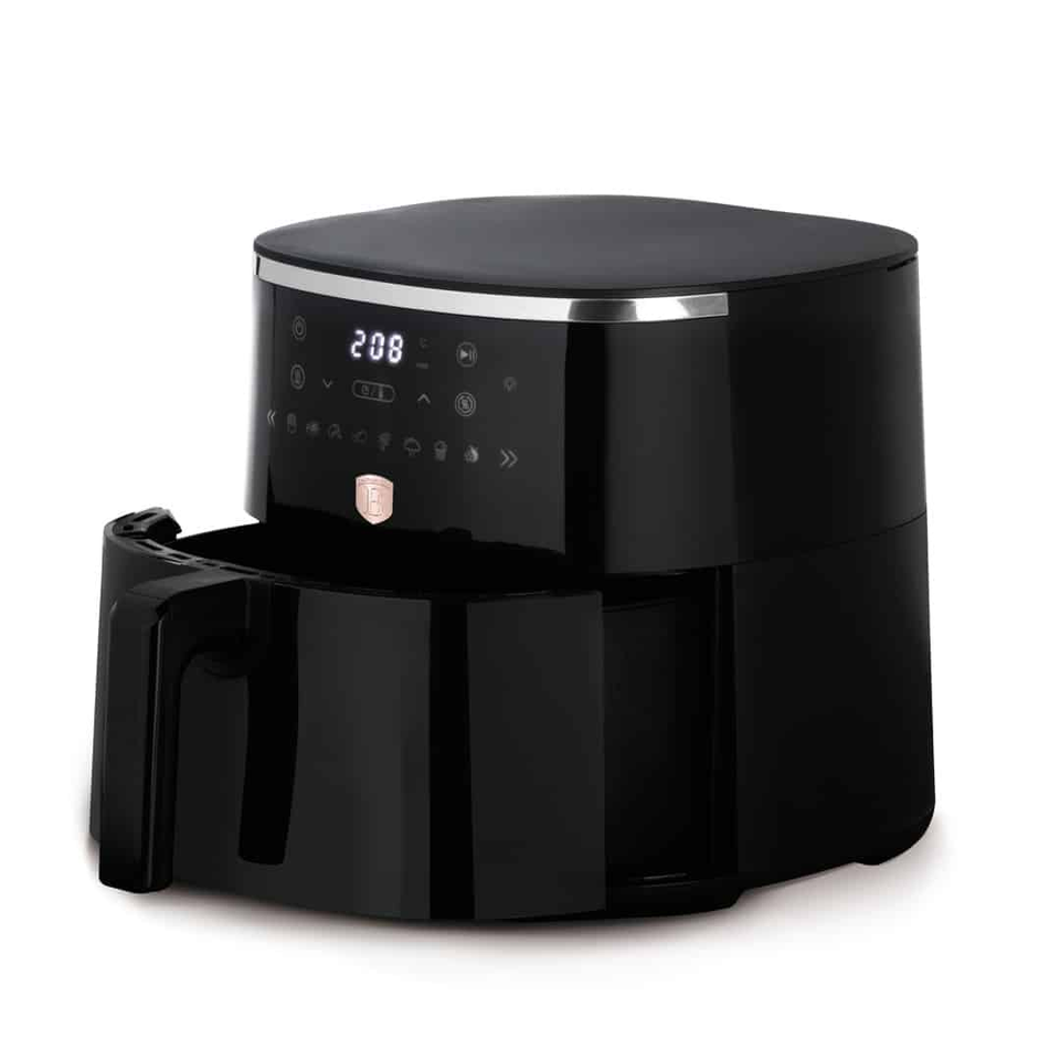 Air Fryer 6.15L with Visible Window, Black–Rose Gold – Berlinger Haus LPBH237