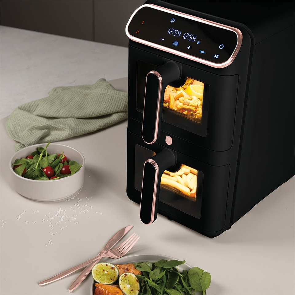 Dual Basket Air Fryer 11L 5.5L + 5.5L, Berlinger Haus BH9802