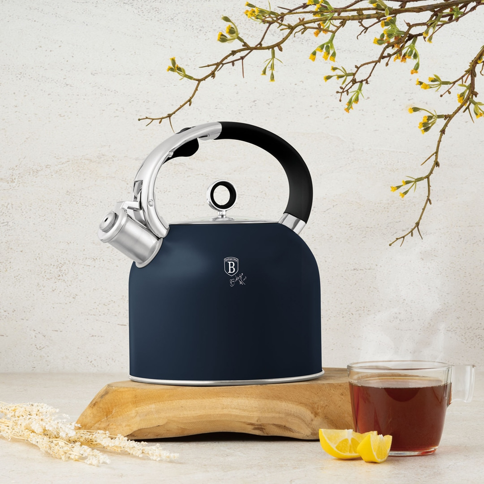 Kettle with Glass Lid 3.0L, Matt Blue Berlinger Haus BH8918