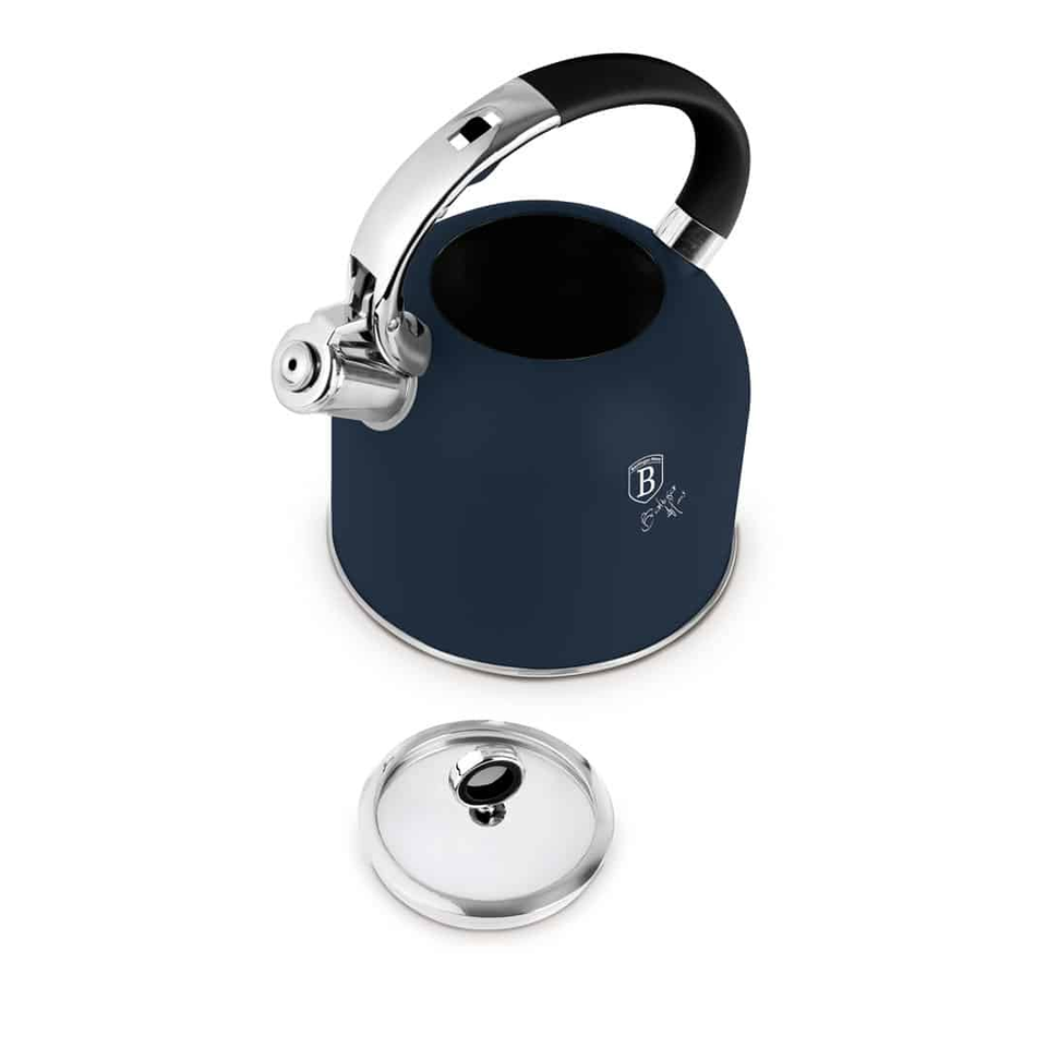 Kettle with Glass Lid 3.0L, Matt Blue Berlinger Haus BH8918