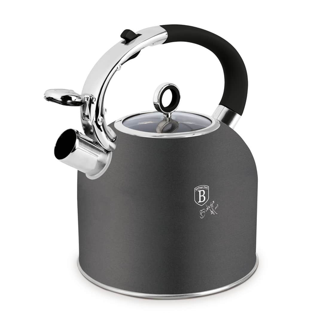 Kettle with Glass Lid 3.0L, Matt Anthracite Berlinger Haus BH8917