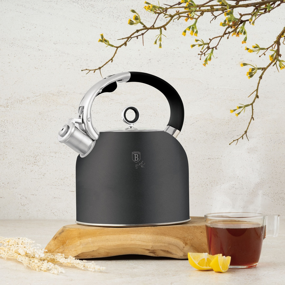 Kettle with Glass Lid 3.0L, Matt Anthracite Berlinger Haus BH8917