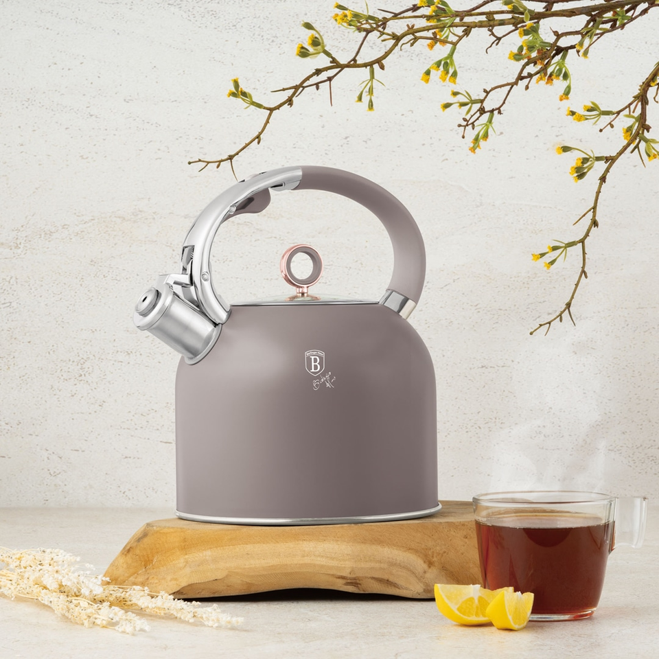Kettle with Glass Lid 3.0L, Berlinger Haus BH8914 Taupe