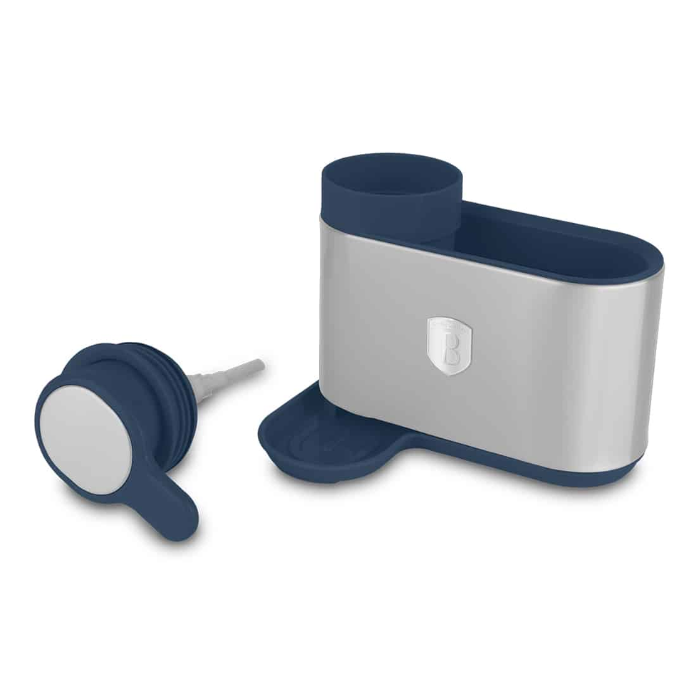 Soap Dispenser, 2-in-1 with Sponge Holder | Matt Blue | Berlinger Haus BH8936
