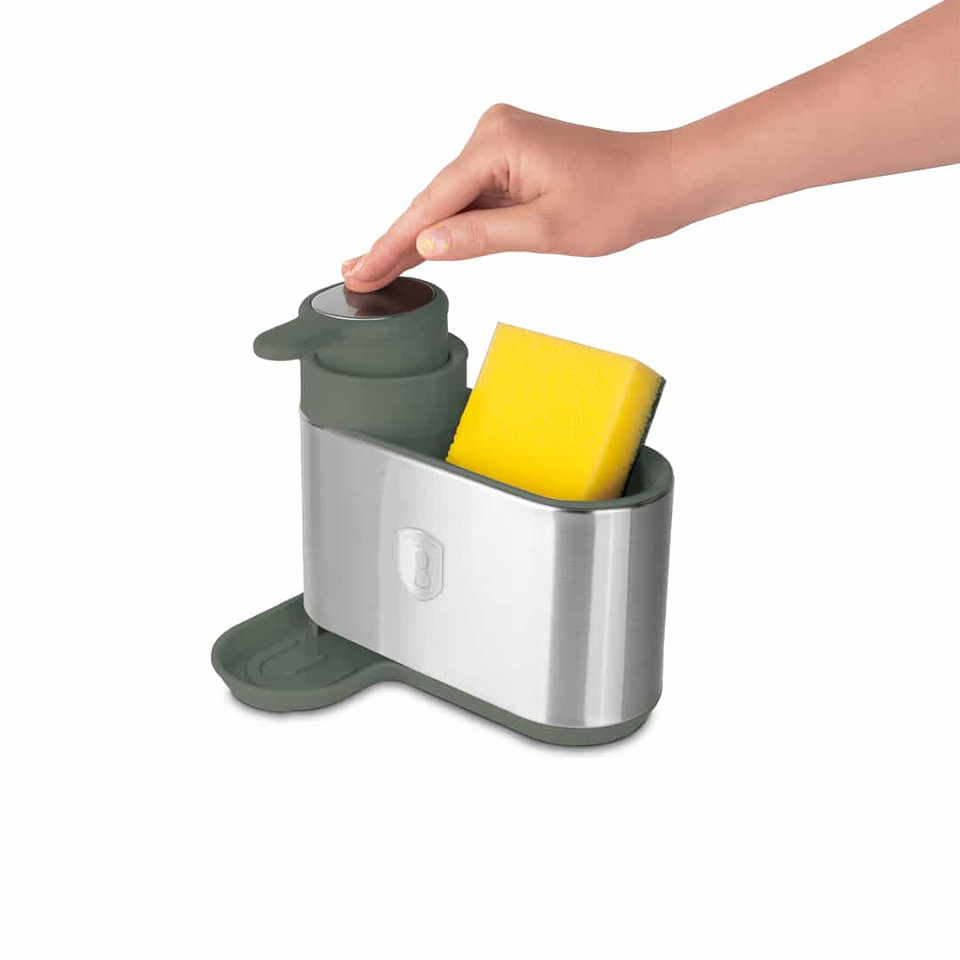 Soap Dispenser, 2-in-1 with Sponge Holder | Matt Green | Berlinger Haus BH8933