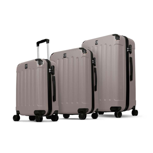 3-Piece Suitcase Set | Taupe – Rose Gold | Swiss Hufeisen Berlinger Haus SF5004