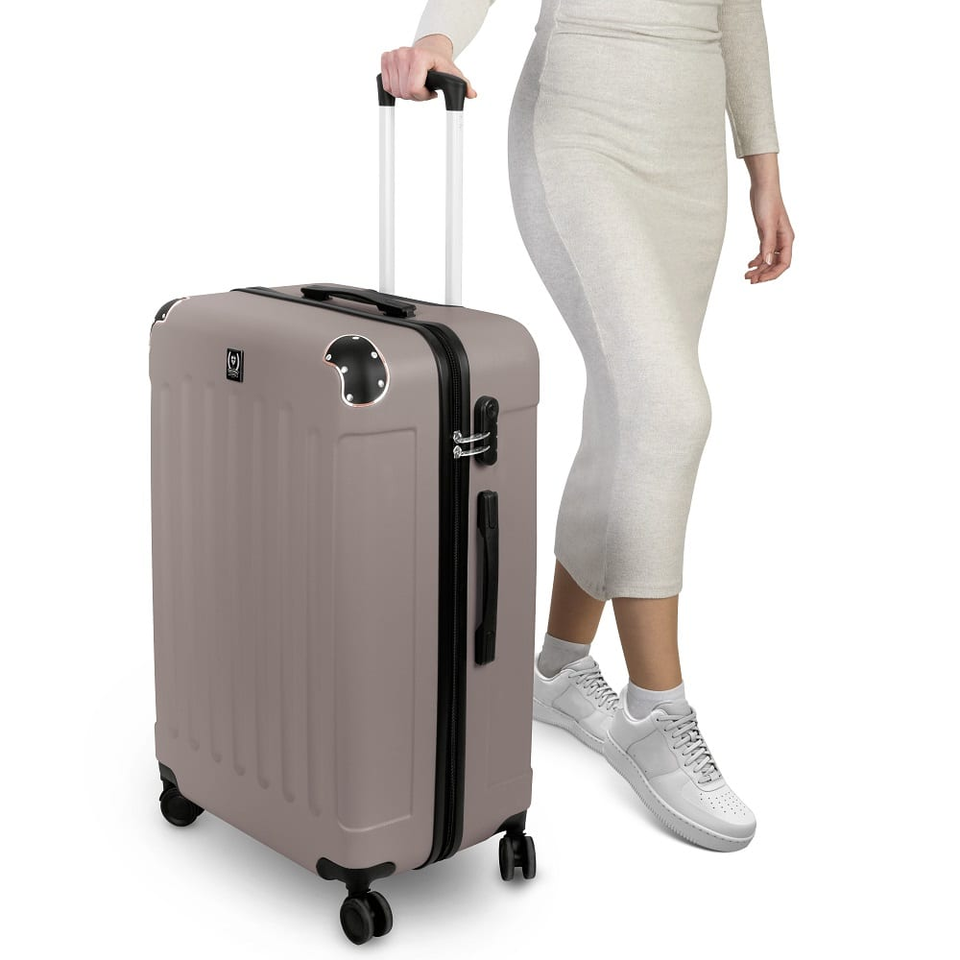 3-Piece Suitcase Set | Taupe – Rose Gold | Swiss Hufeisen Berlinger Haus SF5004