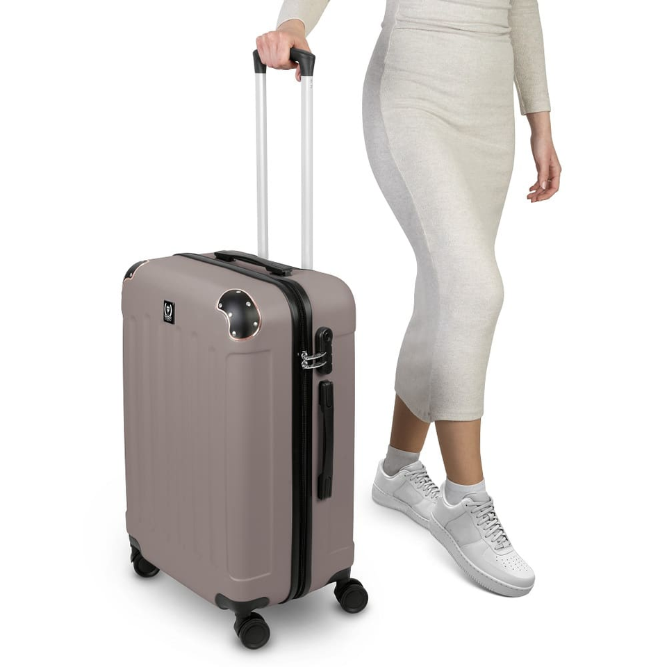 3-Piece Suitcase Set | Taupe – Rose Gold | Swiss Hufeisen Berlinger Haus SF5004