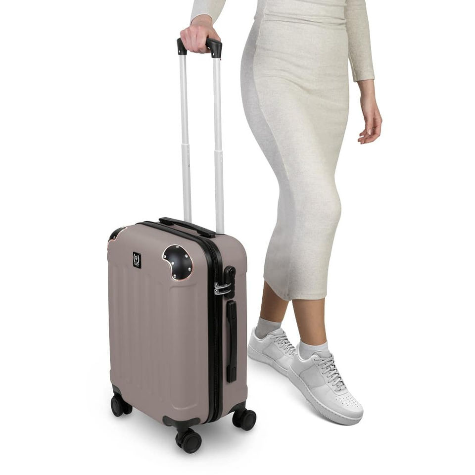 3-Piece Suitcase Set | Taupe – Rose Gold | Swiss Hufeisen Berlinger Haus SF5004