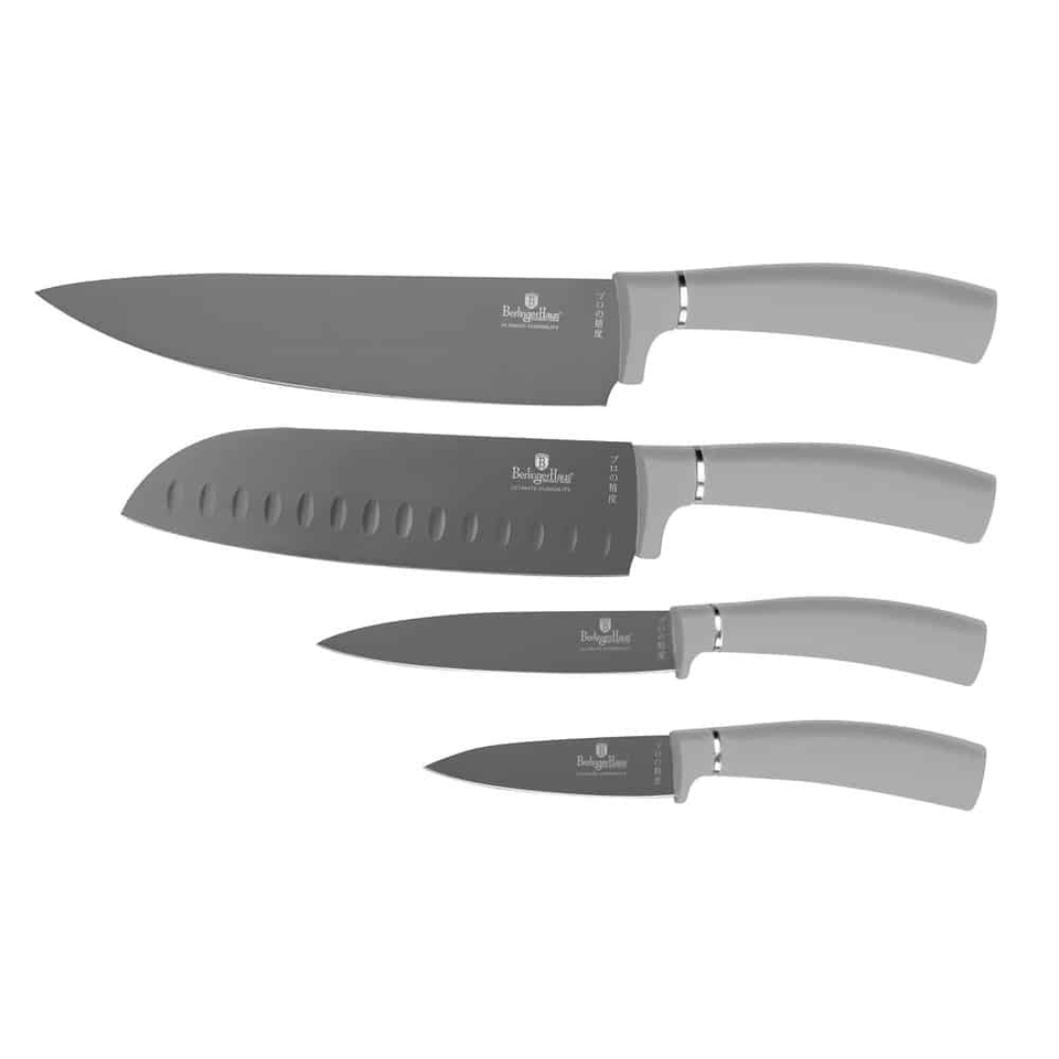 4-Piece Knife Set | Matt Grey | Berlinger Haus BH2892