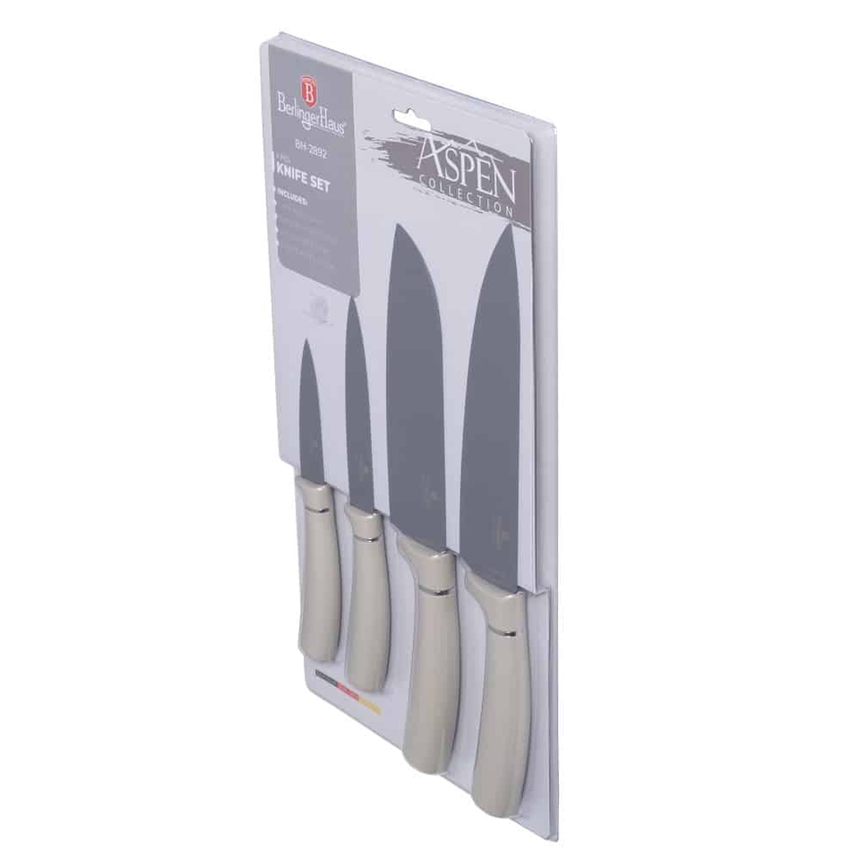 4-Piece Knife Set | Matt Grey | Berlinger Haus BH2892