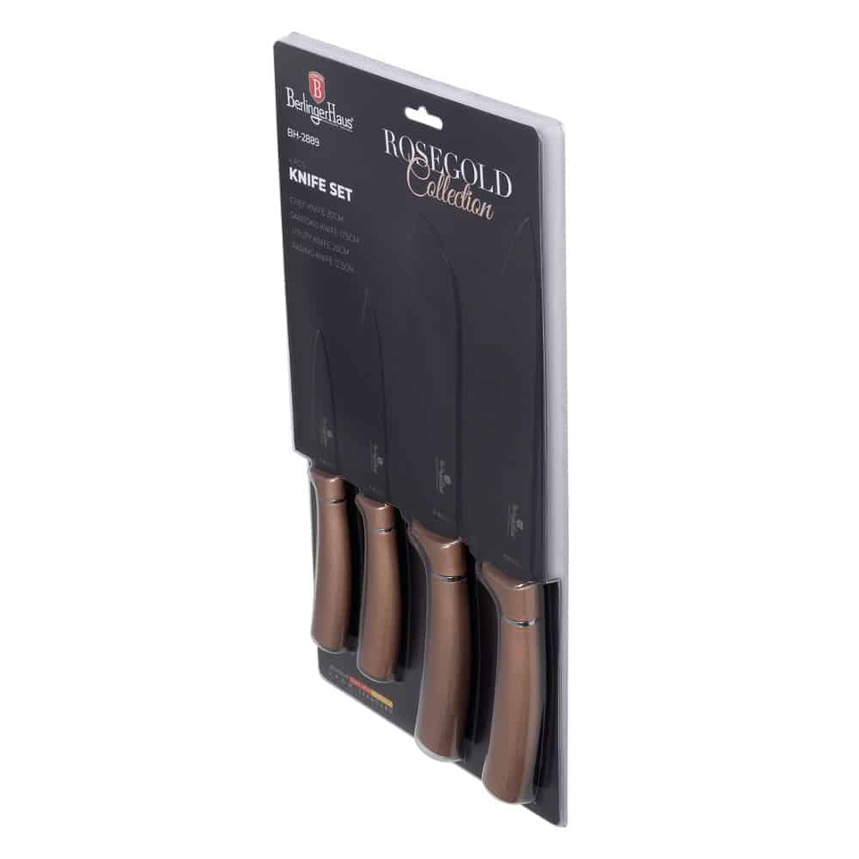 4-Piece Knife Set | Rose Gold | Berlinger Haus BH2889