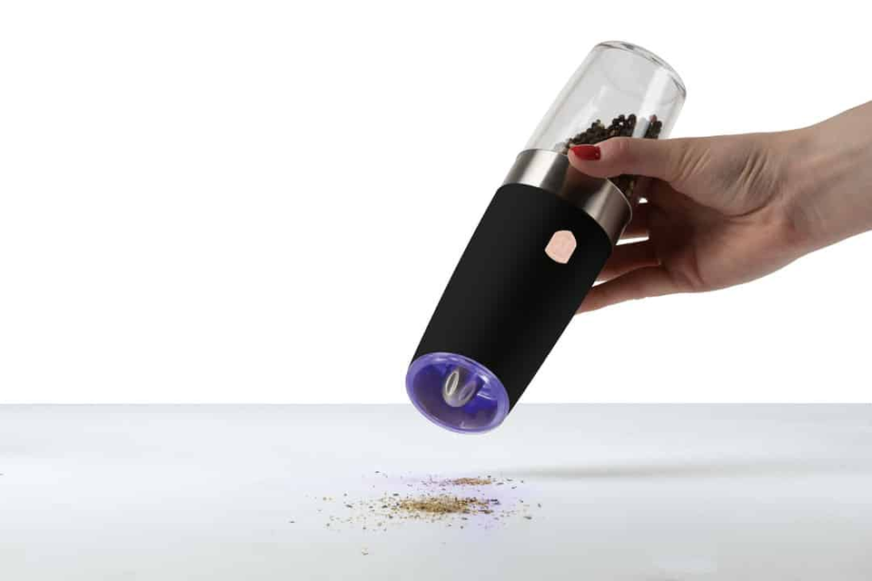 Gravity Pepper & Salt Mill Set, 2 pcs | Black – Rose Gold | Berlinger Haus BH9571