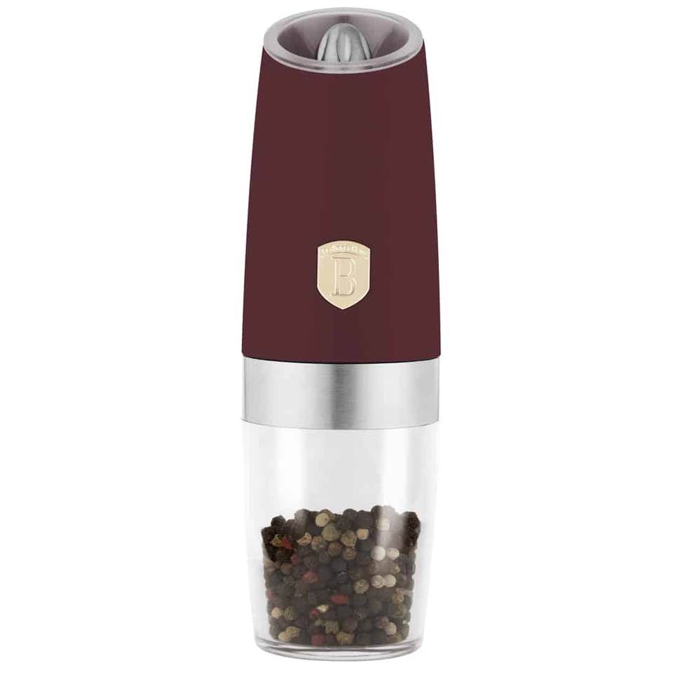 Gravity Pepper & Salt Mill Set, 2 pcs | Matt Bordeaux | Leonardo Berlinger Haus BH9541