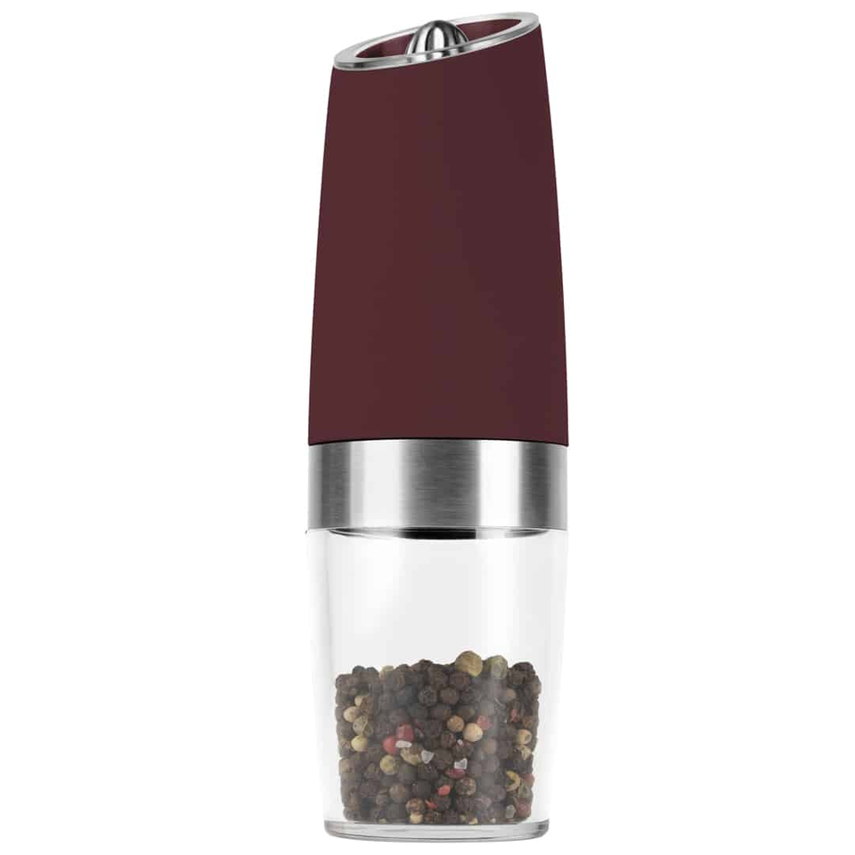 Gravity Pepper & Salt Mill Set, 2 pcs | Matt Bordeaux | Leonardo Berlinger Haus BH9541