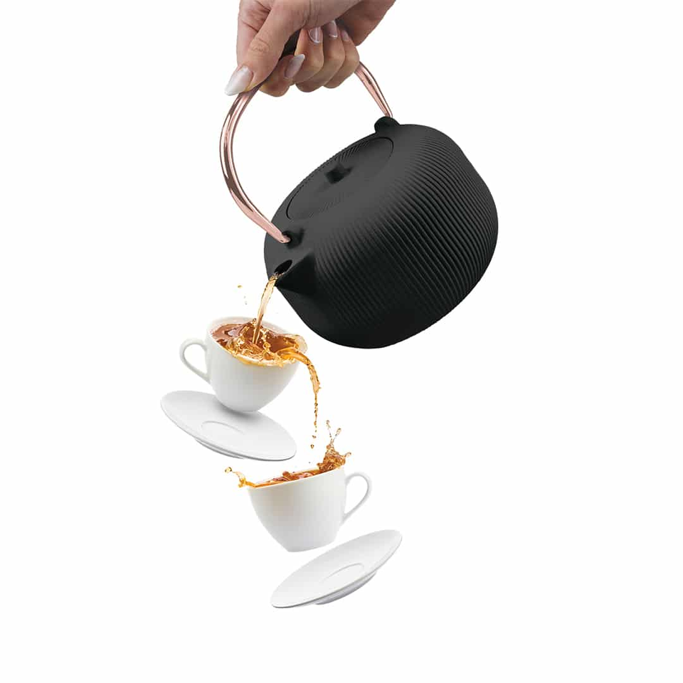 Cast Iron Teapot, 1 L | Black – Rose Gold | Berlinger Haus BH8941