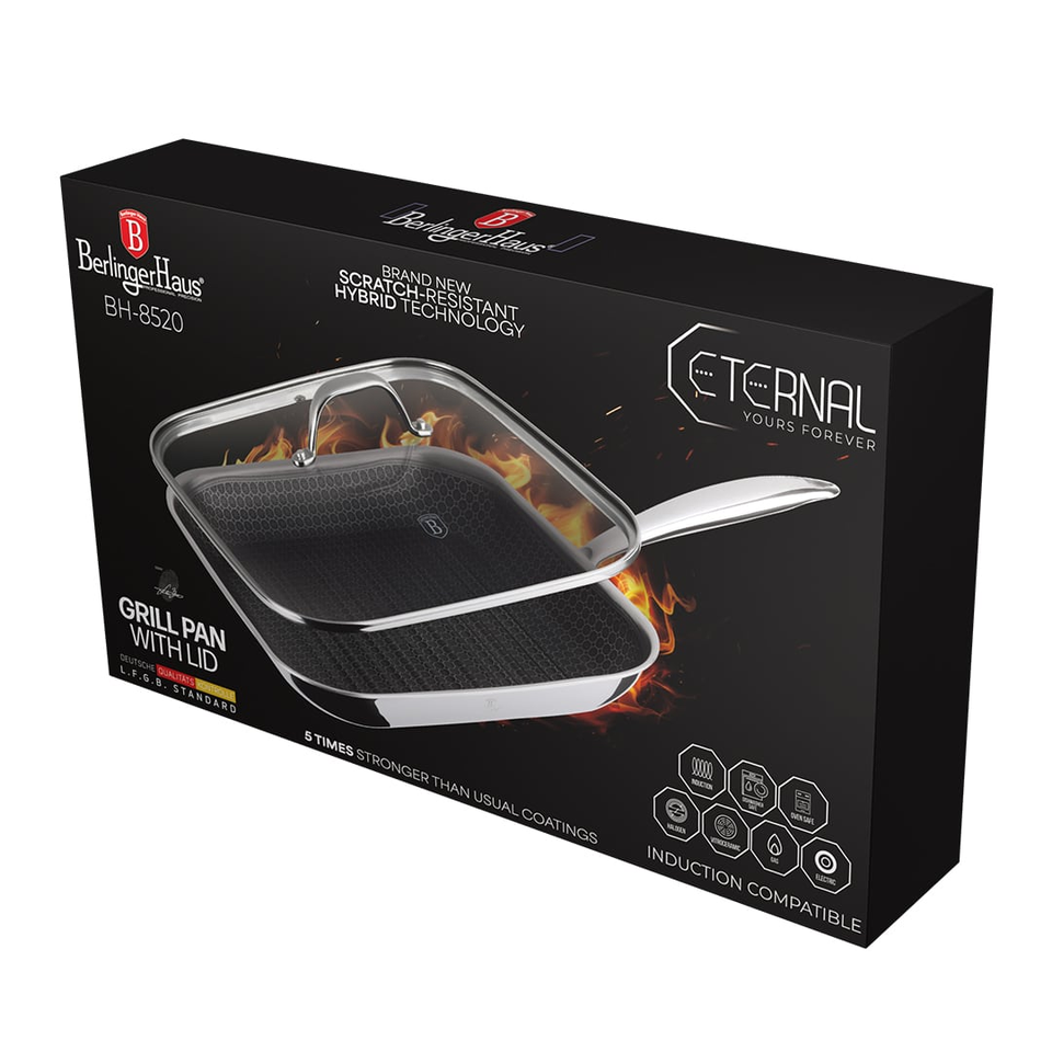 Grill Pan with Lid, 28 cm | Eternal Collection | Berlinger Haus BH8520