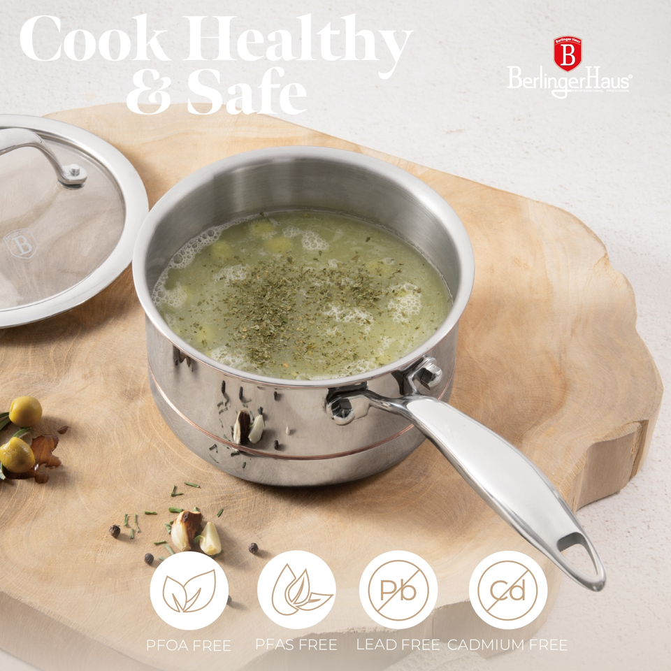 Saucepan with Lid, 16 cm | Copper Touch Collection | Berlinger Haus BH8811