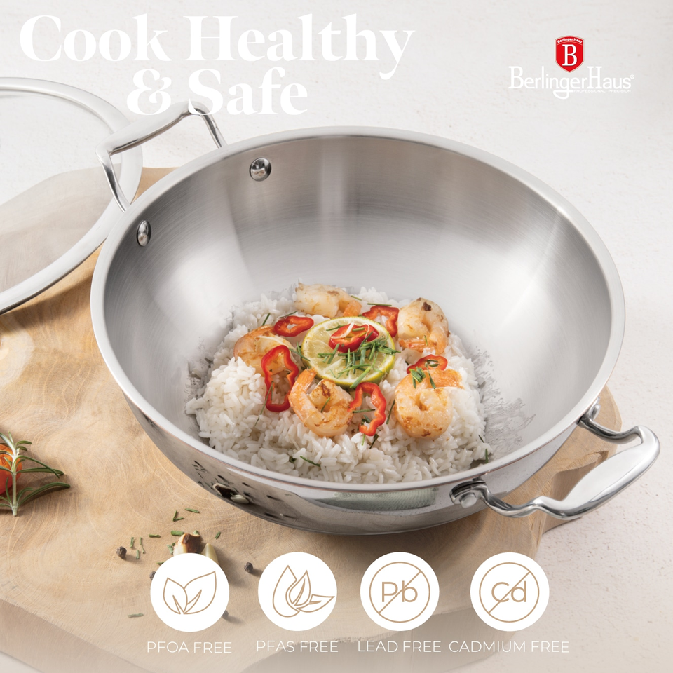 Wok with Lid, 24 cm | Copper Touch Collection | Berlinger Haus BH8812
