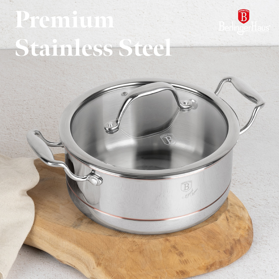 Casserole with Lid, 20 cm | Copper Touch Collection | Berlinger Haus BH8814