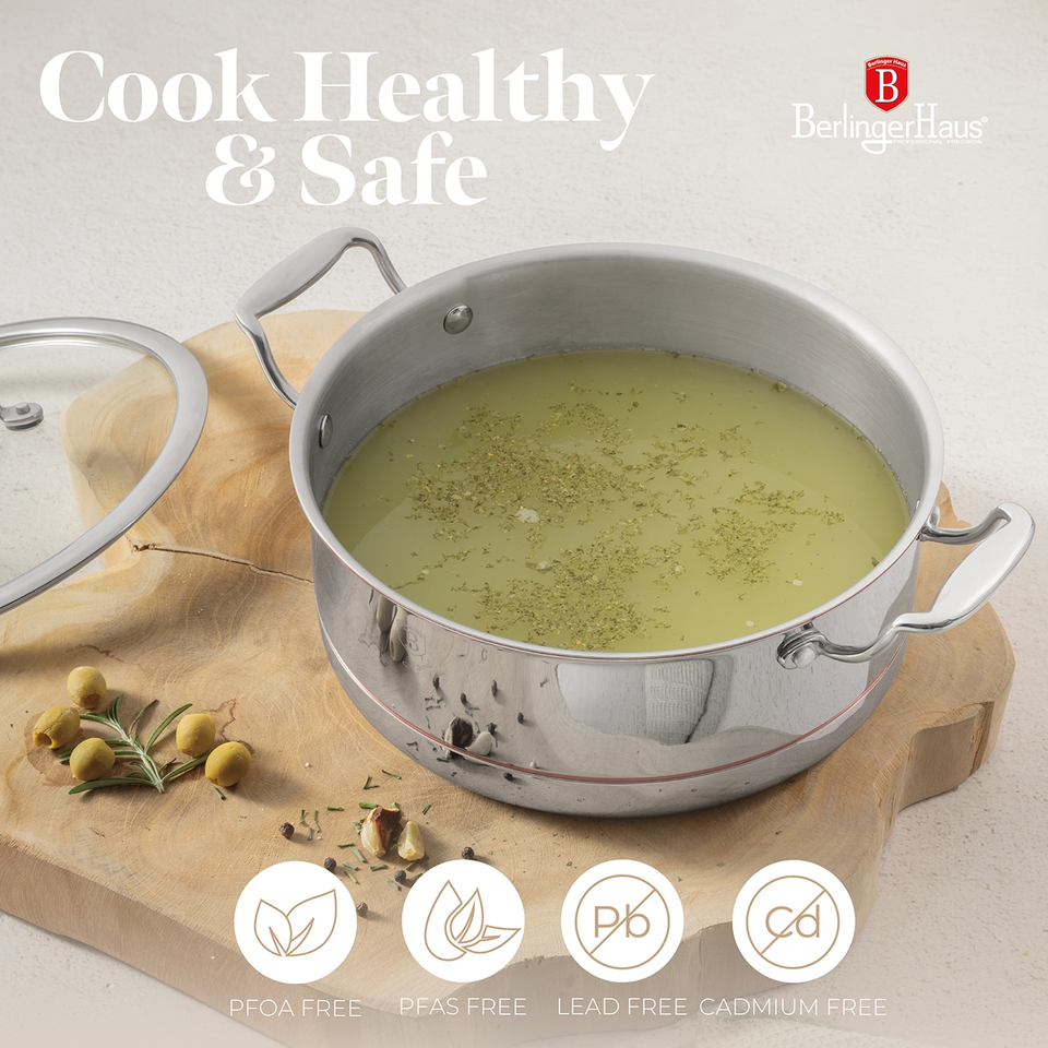 Casserole with Lid, 24 cm | Copper Touch Collection | Berlinger Haus BH8815