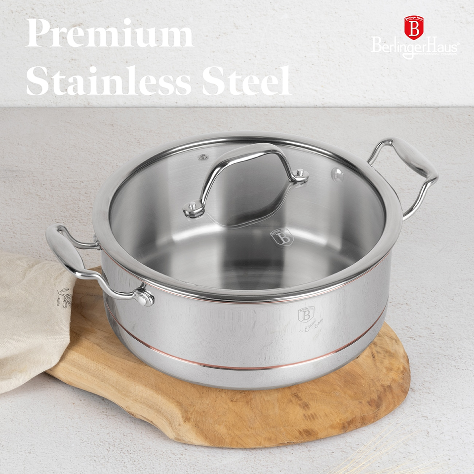 Casserole with Lid, 24 cm | Copper Touch Collection | Berlinger Haus BH8815