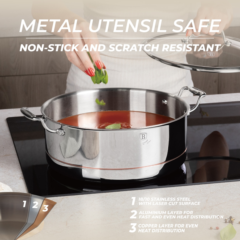 Casserole with Lid, 28 cm | Copper Touch Collection | Berlinger Haus BH8816