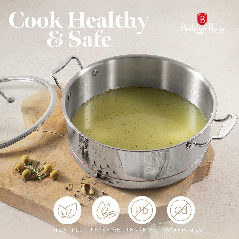 Casserole with Lid, 28 cm | Copper Touch Collection | Berlinger Haus BH8816