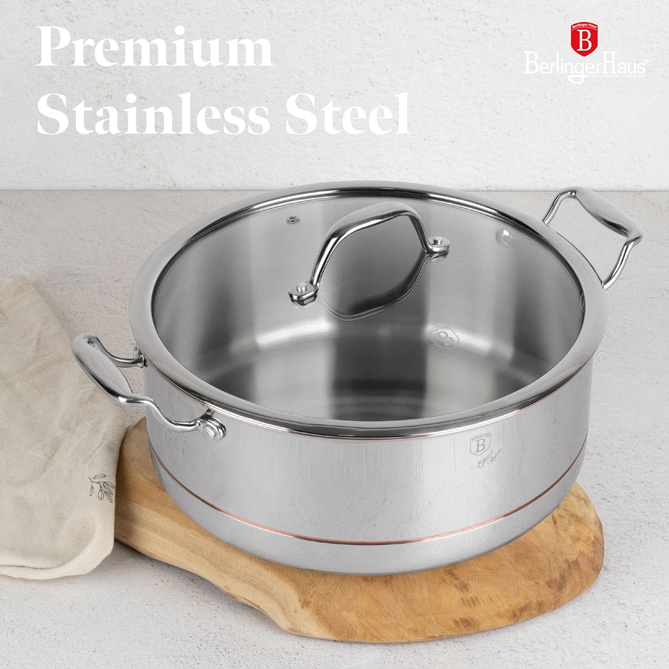 Casserole with Lid, 28 cm | Copper Touch Collection | Berlinger Haus BH8816