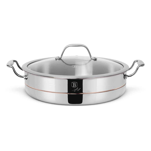 Shallow Pot with Lid, 28 cm | Copper Touch Collection | Berlinger Haus BH8817
