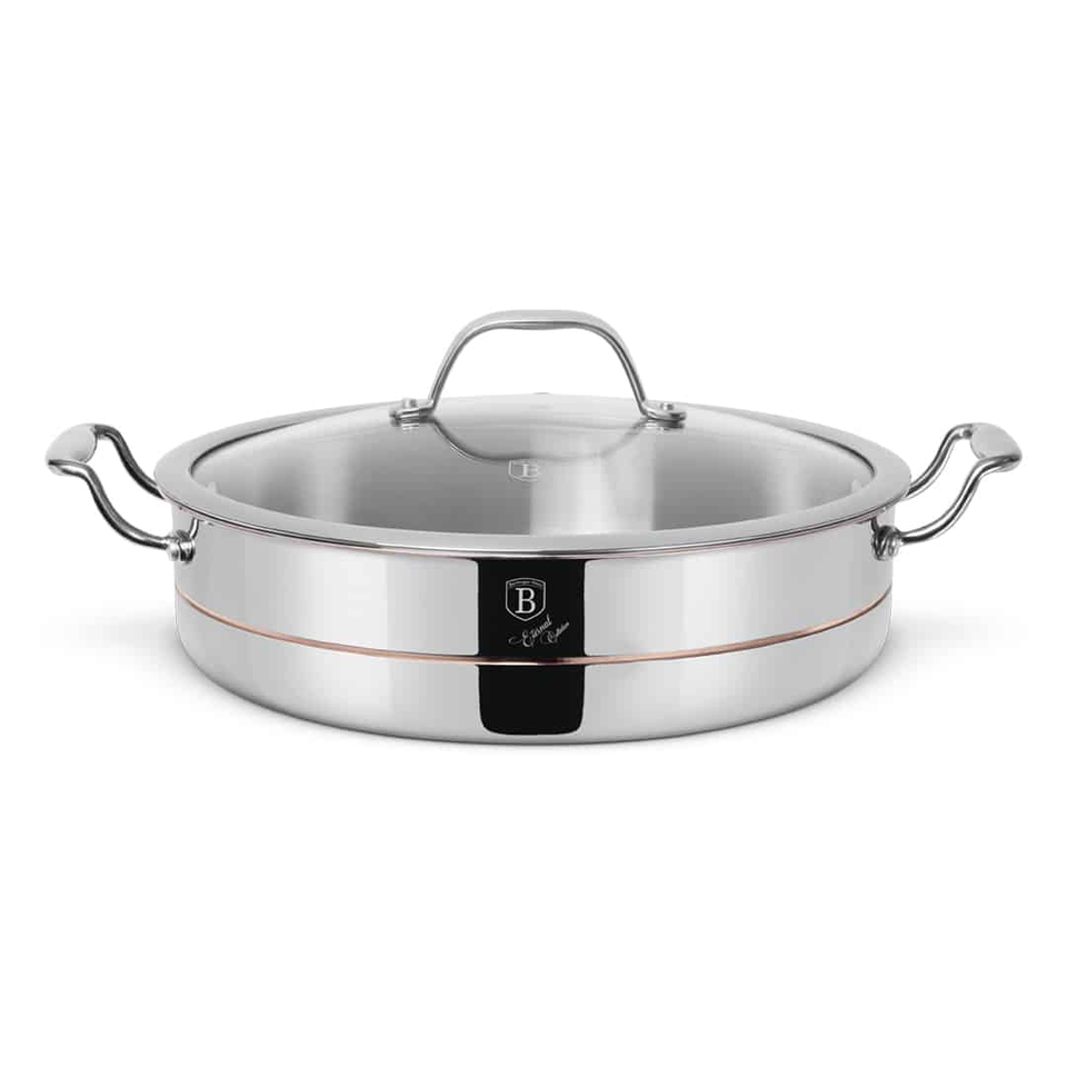 Shallow Pot with Lid, 28 cm | Copper Touch Collection | Berlinger Haus BH8817