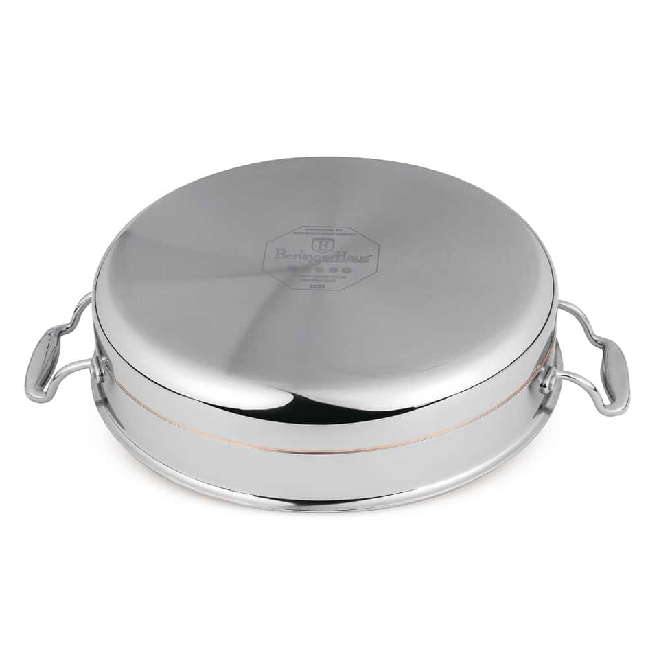 Shallow Pot with Lid, 28 cm | Copper Touch Collection | Berlinger Haus BH8817